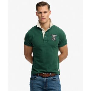 Superdrytil Mænd. M1110469a Vintage Pique Rugby Grøn Polo Shirt (M), Casual, Bomuld, Korte Ærmer Superdrytil Mænd. M1110469a Vintage Pique Rugby Grøn Polo Shirt (M), Casual, Bomuld, Korte Ærmer