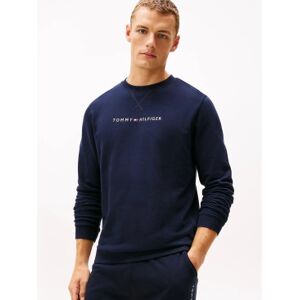 Tommy Hilfigertil Mænd. Um0um03666 Original Sweatshirt Med Navy-Logo (L), Casual, Bomuld, Polyester, Blå Tommy Hilfigertil Mænd. Um0um03666 Original Sweatshirt Med Navy-Logo (L), Casual, Bomuld, Polyester, Blå