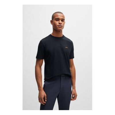 Bosstil Mænd. 50506373 T-Shirt Elastisk Marineblå (L), Casual, Bomuld, Korte Ærmer Bosstil Mænd. 50506373 T-Shirt Elastisk Marineblå (L), Casual, Bomuld, Korte Ærmer