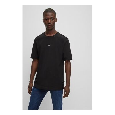 Bosstil Mænd. 50473278 T-Shirt Chup Sort (L), Casual, Bomuld, Korte Ærmer Bosstil Mænd. 50473278 T-Shirt Chup Sort (L), Casual, Bomuld, Korte Ærmer