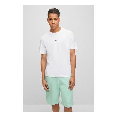 Bosstil Mænd. 50473278 T-Shirt Chup Hvid (Xl), Casual, Bomuld, Korte Ærmer Bosstil Mænd. 50473278 T-Shirt Chup Hvid (Xl), Casual, Bomuld, Korte Ærmer