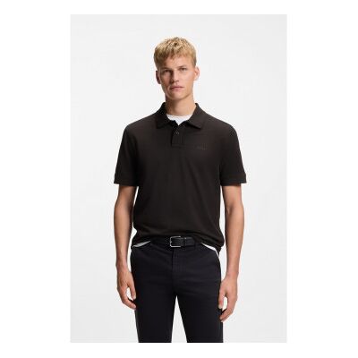 Bosstil Mænd. 50507813 Prime Polo Shirt Sort (S), Casual, Bomuld, Korte Ærmer Bosstil Mænd. 50507813 Prime Polo Shirt Sort (S), Casual, Bomuld, Korte Ærmer