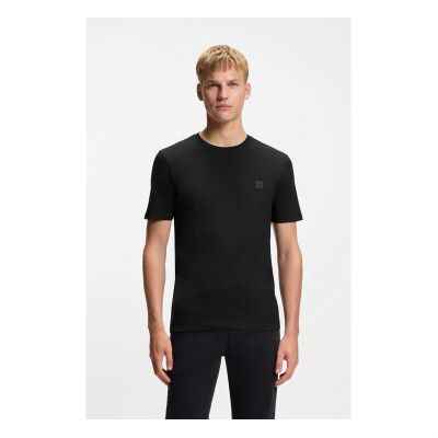 Bosstil Mænd. 50508584 Tales T-Shirt Sort (S), Casual, Bomuld, Korte Ærmer Bosstil Mænd. 50508584 Tales T-Shirt Sort (S), Casual, Bomuld, Korte Ærmer