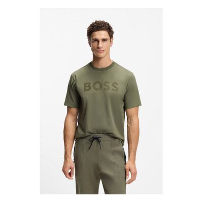 Bosstil Mænd. 50553636 Ts Iconic Logo T-Shirt Grøn (L), Casual, Bomuld, Korte Ærmer Bosstil Mænd. 50553636 Ts Iconic Logo T-Shirt Grøn (L), Casual, Bomuld, Korte Ærmer