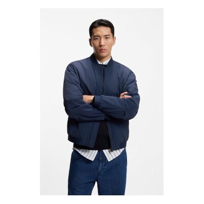 Bosstil Mænd. 50555846 Ovarsi Jakke Marineblå (56), Casual, Polyester Bosstil Mænd. 50555846 Ovarsi Jakke Marineblå (56), Casual, Polyester