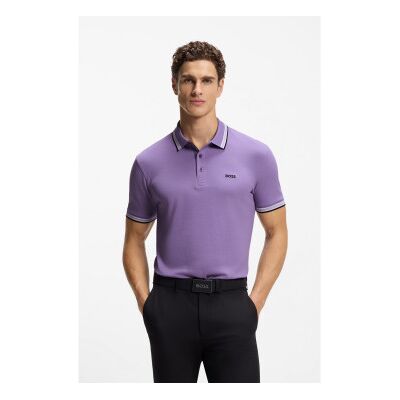 Bosstil Mænd. 50469055 Paddy-Polo I Lilla (3xl), Casual, Bomuld, Korte Ærmer Bosstil Mænd. 50469055 Paddy-Polo I Lilla (3xl), Casual, Bomuld, Korte Ærmer