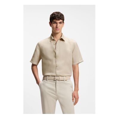 Bosstil Mænd. 50537382 Beige Rash-Skjorte (Xxl), Casual, Bomuld, Korte Ærmer Bosstil Mænd. 50537382 Beige Rash-Skjorte (Xxl), Casual, Bomuld, Korte Ærmer