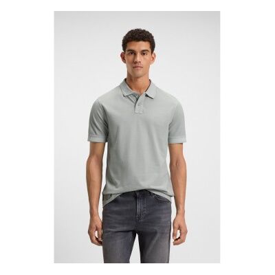 Bosstil Mænd. 50507813 Piqué-Poloskjorte Med Gråt Logo (Xl), Casual, Bomuld, Korte Ærmer Bosstil Mænd. 50507813 Piqué-Poloskjorte Med Gråt Logo (Xl), Casual, Bomuld, Korte Ærmer