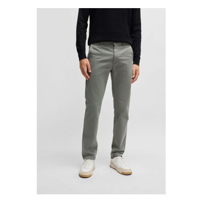 Bosstil Mænd. 50510933 Grå Slim Fit Chino-Bukser (32/34), Casual, Bomuld, Klassisk Bosstil Mænd. 50510933 Grå Slim Fit Chino-Bukser (32/34), Casual, Bomuld, Klassisk