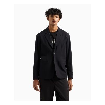Giorgio Armani A x Armani Exchangetil Mænd. Xm000345af10897uc001 Sort Enkelt Jakke (44), Casual, Polyester Giorgio Armani A x Armani Exchangetil Mænd. Xm000345af10897uc001 Sort Enkelt Jakke (44), Casual, Polyester