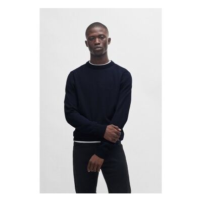 Bosstil Mænd. 50501762 Navy Rullekravetrøje (S), Casual, Klassisk, Polyester, Blå Bosstil Mænd. 50501762 Navy Rullekravetrøje (S), Casual, Klassisk, Polyester, Blå