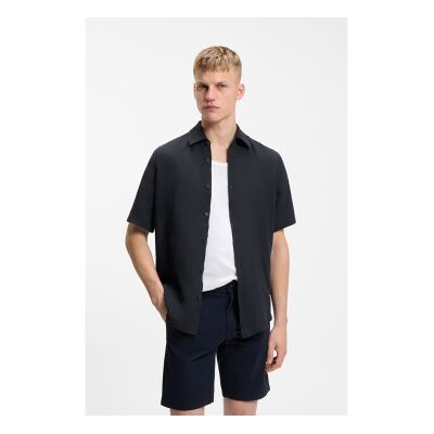 Bosstil Mænd. 50537382 Navy Rash Shirt (6xl), Casual, Bomuld, Korte Ærmer, Blå Bosstil Mænd. 50537382 Navy Rash Shirt (6xl), Casual, Bomuld, Korte Ærmer, Blå