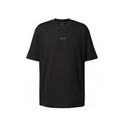 Bosstil Mænd. 50519368 Sort Casual T-Shirt (S), Bomuld, Korte Ærmer Bosstil Mænd. 50519368 Sort Casual T-Shirt (S), Bomuld, Korte Ærmer