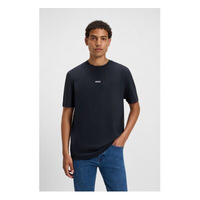 Bosstil Mænd. 50473278 T-Shirt Chup Navy (S), Casual, Bomuld, Korte Ærmer, Blå Bosstil Mænd. 50473278 T-Shirt Chup Navy (S), Casual, Bomuld, Korte Ærmer, Blå