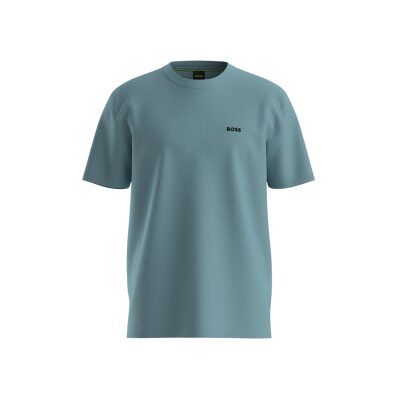 Bosstil Mænd. 50506373 T-Shirt Med Logodetalje (S), Blå, Casual, Bomuld, Korte Ærmer Bosstil Mænd. 50506373 T-Shirt Med Logodetalje (S), Blå, Casual, Bomuld, Korte Ærmer