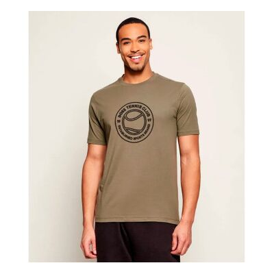 Bosstil Mænd. 50553648 T-Shirt Med Grøn Tennis-Illustration (Xl), Casual, Bomuld, Korte Ærmer Bosstil Mænd. 50553648 T-Shirt Med Grøn Tennis-Illustration (Xl), Casual, Bomuld, Korte Ærmer