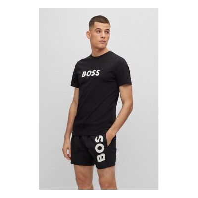 Bosstil Mænd. 50491706 Sort Kontrast T-Shirt (M), Casual, Korte Ærmer, Økologisk Bomuld, Bæredygtig Bosstil Mænd. 50491706 Sort Kontrast T-Shirt (M), Casual, Korte Ærmer, Økologisk Bomuld, Bæredygtig