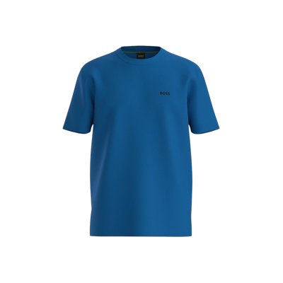 Bosstil Mænd. 50506373 T-Shirt Detalje Blå (S), Casual, Bomuld, Korte Ærmer Bosstil Mænd. 50506373 T-Shirt Detalje Blå (S), Casual, Bomuld, Korte Ærmer