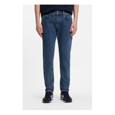 Bosstil Mænd. 50566052 Blå Tapered Fit Jeans (38/36), Casual, Bomuld, Denim Bosstil Mænd. 50566052 Blå Tapered Fit Jeans (38/36), Casual, Bomuld, Denim