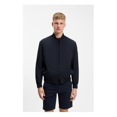 Bosstil Mænd. 50556462 Jakke Regular Fit Membrane Multielastic Navy (48), Casual, Polyester, Lange Ærmer, Blå Bosstil Mænd. 50556462 Jakke Regular Fit Membrane Multielastic Navy (48), Casual, Polyester, Lange Ærmer, Blå