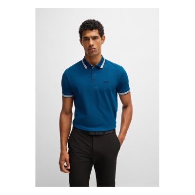 Bosstil Mænd. 50469055 Paddy Blå Poloshirt (L), Casual, Bomuld, Korte Ærmer Bosstil Mænd. 50469055 Paddy Blå Poloshirt (L), Casual, Bomuld, Korte Ærmer