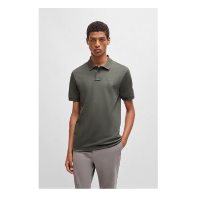 Bosstil Mænd. 50507803 Slim Fit Poloshirt I Bomuld Med Stretch, Grøn (Xxl), Casual, Korte Ærmer Bosstil Mænd. 50507803 Slim Fit Poloshirt I Bomuld Med Stretch, Grøn (Xxl), Casual, Korte Ærmer