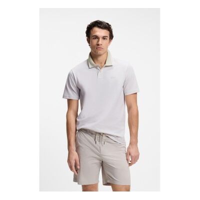 Bosstil Mænd. 50507814 Grå Piqué-Poloshirt Med Logoprint (Xl), Casual, Bomuld, Korte Ærmer Bosstil Mænd. 50507814 Grå Piqué-Poloshirt Med Logoprint (Xl), Casual, Bomuld, Korte Ærmer