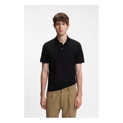 Bosstil Mænd. 50553564 Pallas Polo Shirt Sort (S), Casual, Bomuld, Korte Ærmer Bosstil Mænd. 50553564 Pallas Polo Shirt Sort (S), Casual, Bomuld, Korte Ærmer