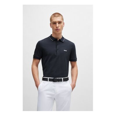 Bosstil Mænd. 50506195 Polo Paule4 Marineblå (Xxl), Casual, Bomuld, Korte Ærmer Bosstil Mænd. 50506195 Polo Paule4 Marineblå (Xxl), Casual, Bomuld, Korte Ærmer