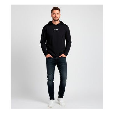 Bosstil Mænd. 50544495 Sweatshirt Med Navy-Logo (S), Casual, Polyester, Blå Bosstil Mænd. 50544495 Sweatshirt Med Navy-Logo (S), Casual, Polyester, Blå