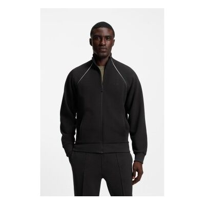 Bosstil Mænd. 50553566 Bomuldssweatshirt Med Sort Kontrastfarvet Piping (Xxl), Casual, Sport Bosstil Mænd. 50553566 Bomuldssweatshirt Med Sort Kontrastfarvet Piping (Xxl), Casual, Sport