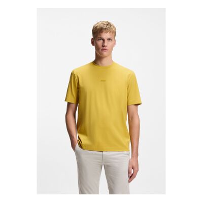 Bosstil Mænd. 50473278 T-Shirt Tchup Gul (Xl), Casual, Bomuld, Korte Ærmer Bosstil Mænd. 50473278 T-Shirt Tchup Gul (Xl), Casual, Bomuld, Korte Ærmer