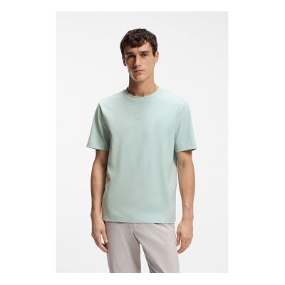 Bosstil Mænd. 50473278 Turkis T-Shirt I Bomuld Med Stretch (Xxl), Casual, Korte Ærmer Bosstil Mænd. 50473278 Turkis T-Shirt I Bomuld Med Stretch (Xxl), Casual, Korte Ærmer