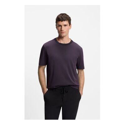 Bosstil Mænd. 50554862 Tee 5 Lilla (M), Casual, Bomuld, Korte Ærmer Bosstil Mænd. 50554862 Tee 5 Lilla (M), Casual, Bomuld, Korte Ærmer