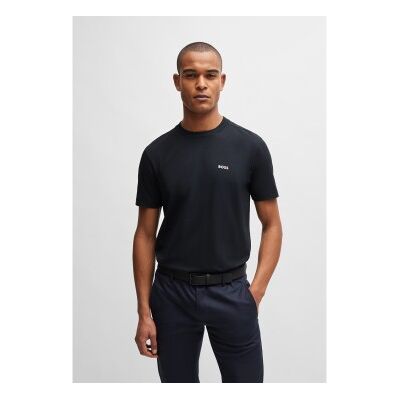 Bosstil Mænd. 50506373 T-Shirt Elastic Navy (Xxl), Casual, Bomuld, Korte Ærmer, Blå Bosstil Mænd. 50506373 T-Shirt Elastic Navy (Xxl), Casual, Bomuld, Korte Ærmer, Blå