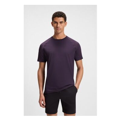 Bosstil Mænd. 50531240 T-Shirt Active Lilla (M), Casual, Bomuld, Korte Ærmer Bosstil Mænd. 50531240 T-Shirt Active Lilla (M), Casual, Bomuld, Korte Ærmer