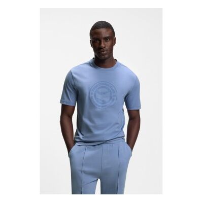 Bosstil Mænd. 50553648 Punto Tenis Blå T-Shirt (S), Casual, Bomuld, Korte Ærmer Bosstil Mænd. 50553648 Punto Tenis Blå T-Shirt (S), Casual, Bomuld, Korte Ærmer