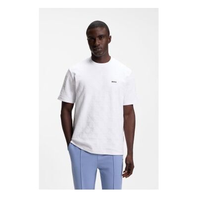 Bosstil Mænd. 50558867 Medlems-T-Shirt Hvid (S), Casual, Bomuld, Korte Ærmer Bosstil Mænd. 50558867 Medlems-T-Shirt Hvid (S), Casual, Bomuld, Korte Ærmer