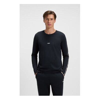 Bosstil Mænd. 50550484 Unik T-Shirt I Marineblå (Xxl), Casual, Bomuld, Lange Ærmer Bosstil Mænd. 50550484 Unik T-Shirt I Marineblå (Xxl), Casual, Bomuld, Lange Ærmer