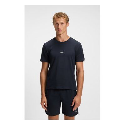 Bosstil Mænd. 50545930 Unique Marineblå T-Shirt (M), Casual, Bomuld, Korte Ærmer Bosstil Mænd. 50545930 Unique Marineblå T-Shirt (M), Casual, Bomuld, Korte Ærmer