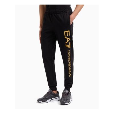Ea7til Mænd. 7m000571_af13512 Bukser I Logoserien Sort, Guld (Xs), Casual, Bomuld Ea7til Mænd. 7m000571_af13512 Bukser I Logoserien Sort, Guld (Xs), Casual, Bomuld