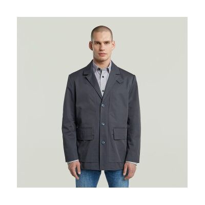 G-Startil Mænd. D26934-E064-H392 Blazer Med 4 Lommer, Grå (S), Casual, Genanvendt Polister G-Startil Mænd. D26934-E064-H392 Blazer Med 4 Lommer, Grå (S), Casual, Genanvendt Polister