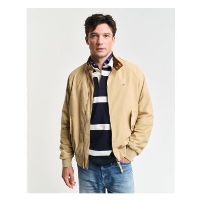 Ganttil Mænd. 7006484 Harrington-Jakke I Beige Bomuld (L), Casual, Bæredygtig Ganttil Mænd. 7006484 Harrington-Jakke I Beige Bomuld (L), Casual, Bæredygtig