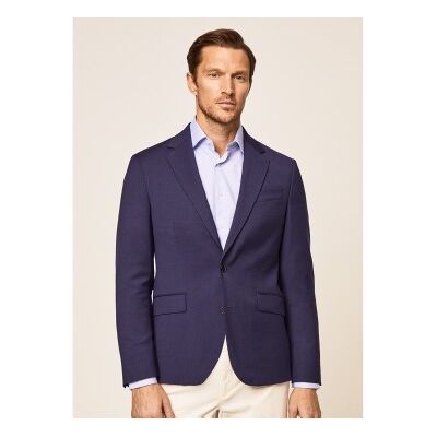 Hackett Londontil Mænd. Hm443170 Navy Button-Up Blazer (48/32), Casual, Party, Klassisk, Polyester, Lange Ærmer, Blå Hackett Londontil Mænd. Hm443170 Navy Button-Up Blazer (48/32), Casual, Party, Klassisk, Polyester, Lange Ærmer, Blå