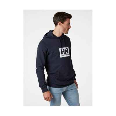 Helly Hansentil Mænd. 53289 Hh Box Hoodie Navy (S), Casual, Bomuld, Lange Ærmer, Blå Helly Hansentil Mænd. 53289 Hh Box Hoodie Navy (S), Casual, Bomuld, Lange Ærmer, Blå