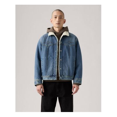 Levi'Stil Mænd. 002wx-0001 Western Trucker-Jakke Blå (S), Casual, Bomuld, Denim Levi'Stil Mænd. 002wx-0001 Western Trucker-Jakke Blå (S), Casual, Bomuld, Denim