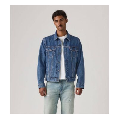 Levi'Stil Mænd. 72334-0772 Truckerjakke Indigoblå (S), Casual, Bomuld, Denim Levi'Stil Mænd. 72334-0772 Truckerjakke Indigoblå (S), Casual, Bomuld, Denim