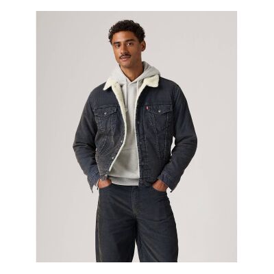 Levi'Stil Mænd. 16365-0351 Chaqueta Type 3 Sherpa Trucker Sort (L), Casual, Bomuld, Klassisk Levi'Stil Mænd. 16365-0351 Chaqueta Type 3 Sherpa Trucker Sort (L), Casual, Bomuld, Klassisk