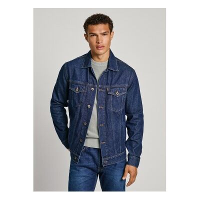 Pepe Jeanstil Mænd. Pm402715cu4 Jakke Regular Navy (L), Casual, Bomuld, Bæredygtig, Blå Pepe Jeanstil Mænd. Pm402715cu4 Jakke Regular Navy (L), Casual, Bomuld, Bæredygtig, Blå