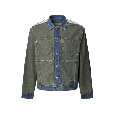 Pepe Jeanstil Mænd. Pm403155 Vendbar Jakke W11 Blå, Grøn (L), Casual, Bomuld, Denim, Bæredygtig Pepe Jeanstil Mænd. Pm403155 Vendbar Jakke W11 Blå, Grøn (L), Casual, Bomuld, Denim, Bæredygtig
